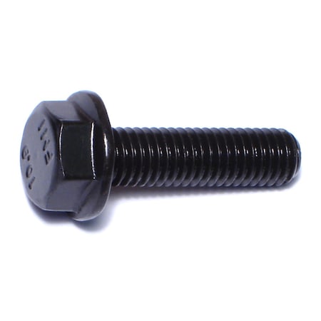 Midwest Fastener Class 10.9, M8-1.25 Flange Bolt, Black Phosphate Steel, 30 mm L, 5 PK 932945
